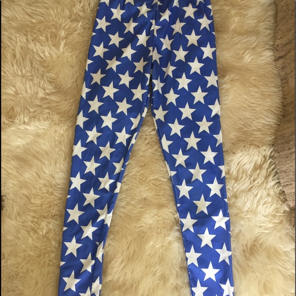 Blue White Stars Leggings 